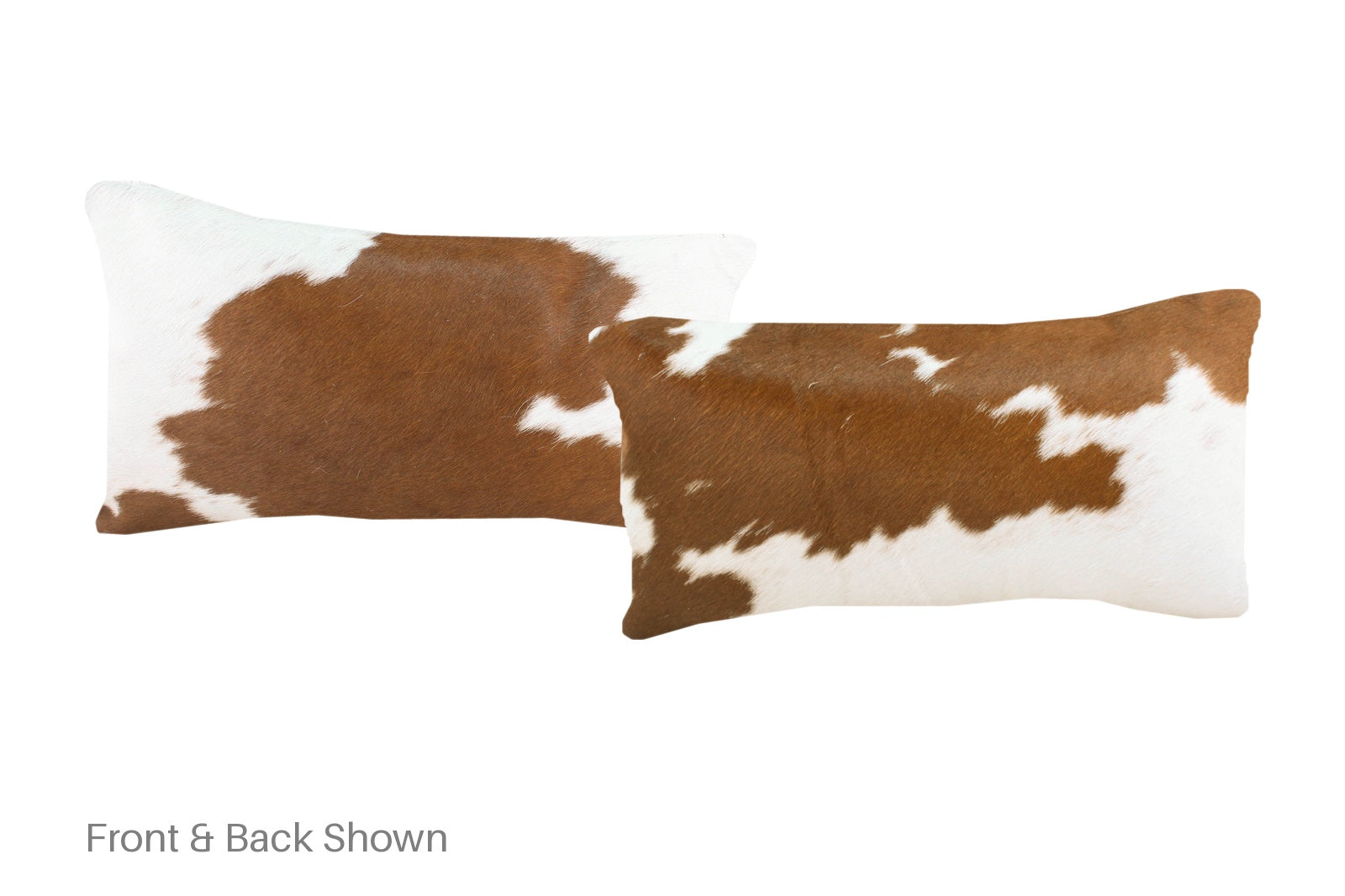 Brown and White Cowhide Pillow #A51985