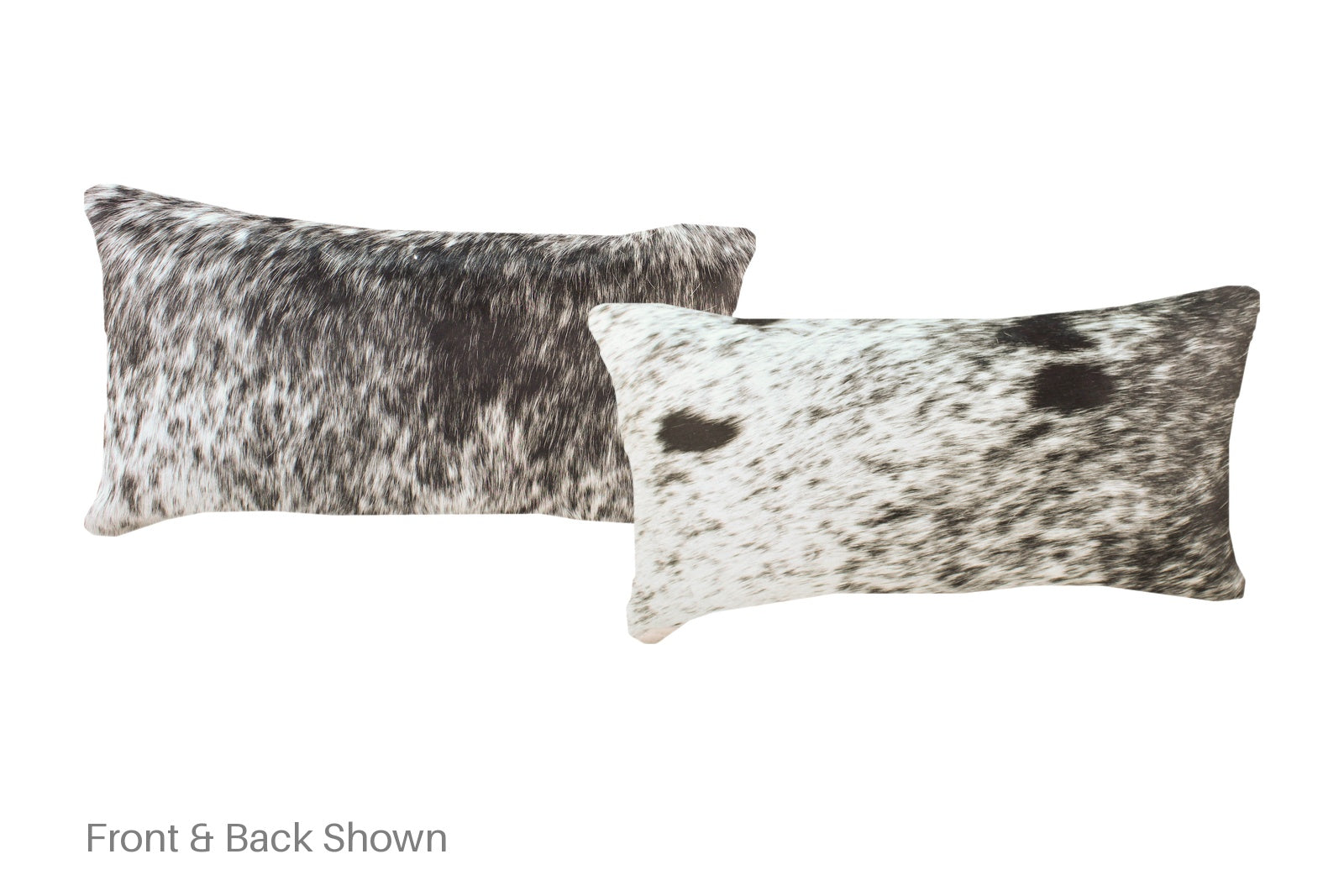 Salt and Pepper Black Cowhide Pillow #A51990