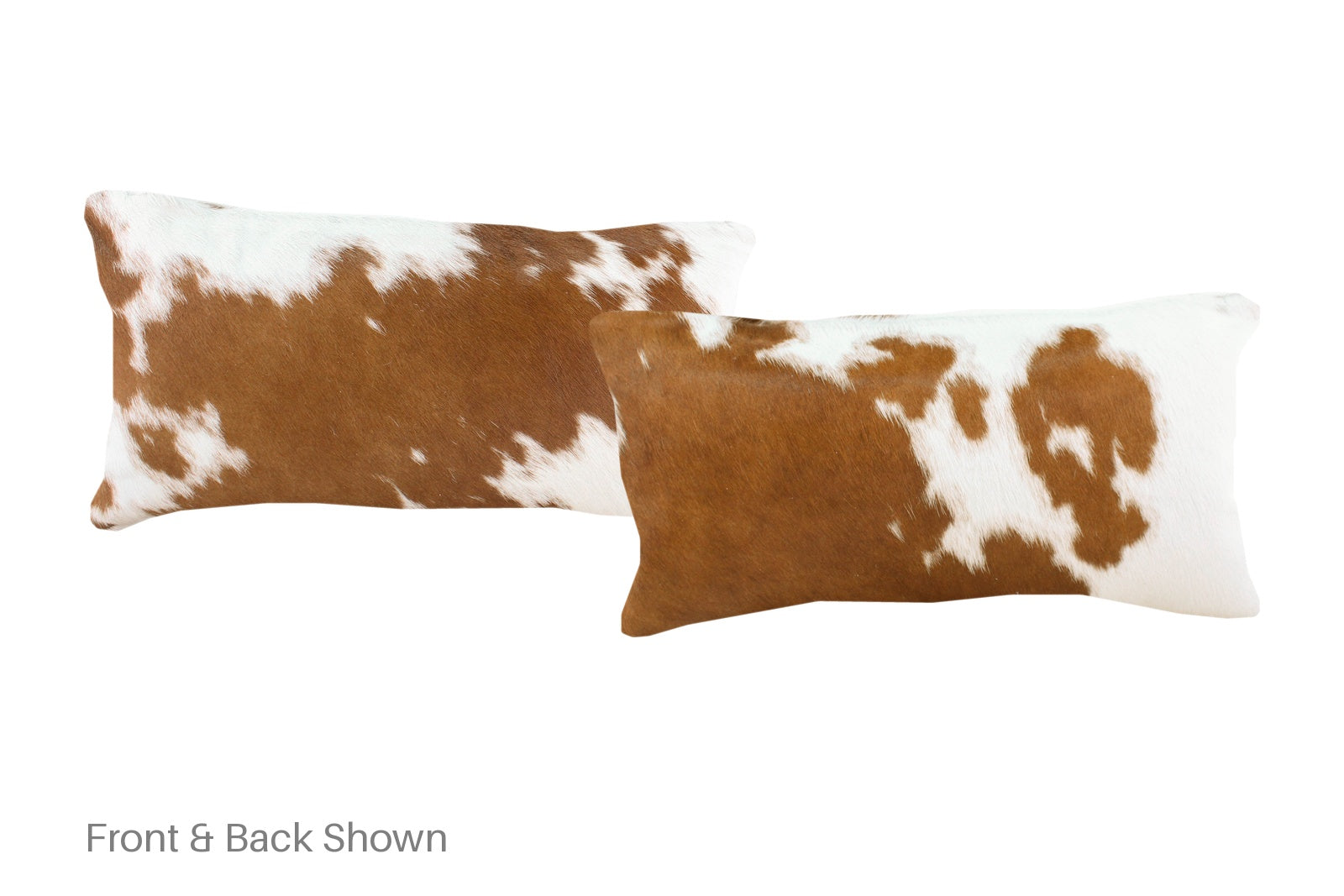 Brown and White Cowhide Pillow #A51992