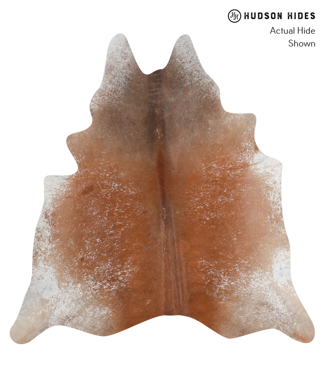 Salt and Pepper Brown X-Large Brazilian Cowhide Rug 6'8"H x 6'6"W #A52