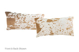 Salt and Pepper Brown Cowhide Pillow 12x22 #A52013 by Hudson Hides