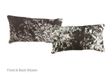 Salt and Pepper Black Cowhide Pillow 12x22 #A52016 by Hudson Hides