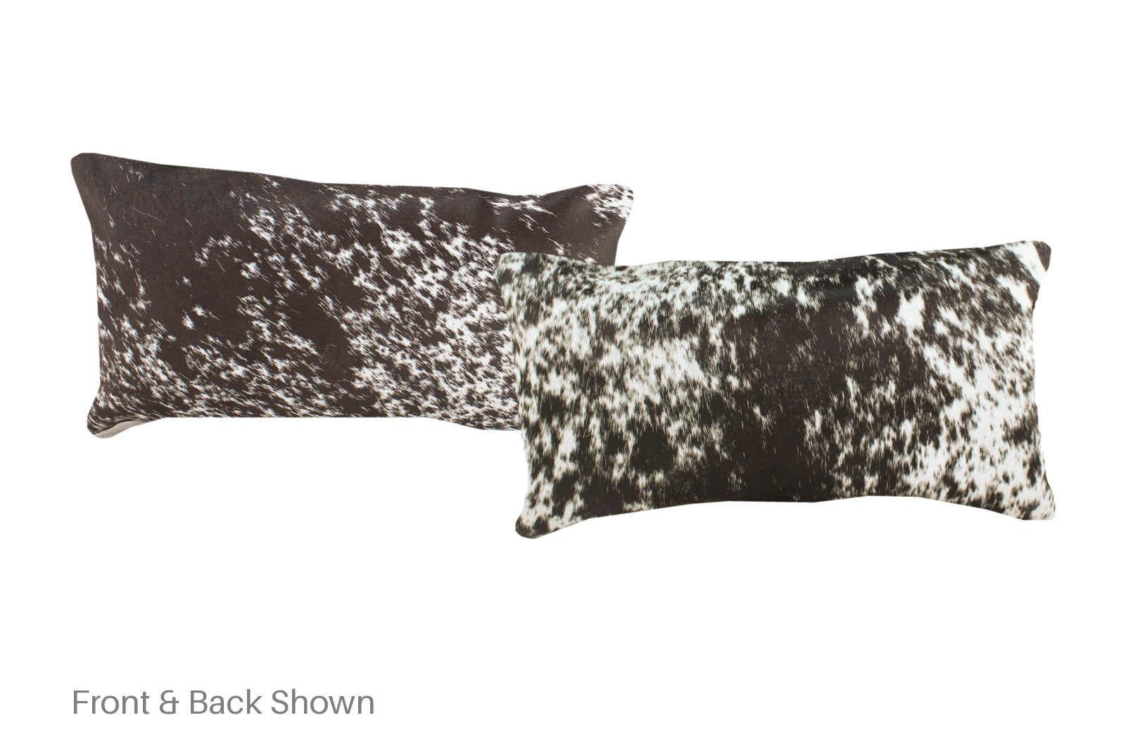 Salt and Pepper Black Cowhide Pillow #A52016