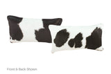 Black and White Cowhide Pillow 12x22 #A52017 by Hudson Hides