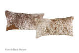 Salt and Pepper Brown Cowhide Pillow 12x22 #A52026 by Hudson Hides