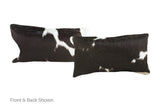 Black and White Cowhide Pillow 12x22 #A52029 by Hudson Hides