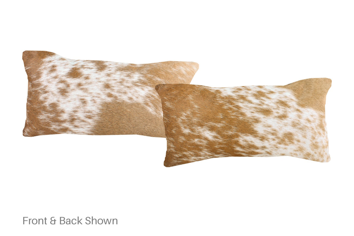 Salt and Pepper Brown Cowhide Pillow #A52030