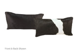 Black and White Cowhide Pillow 12x22 #A52033 by Hudson Hides
