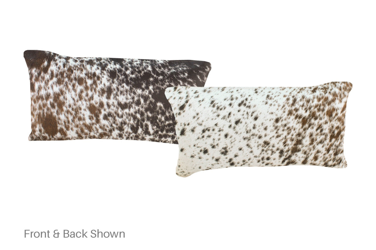 Salt and Pepper Brown Cowhide Pillow #A52042