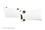 Black and White Cowhide Pillow 12x22 #A52052 by Hudson Hides