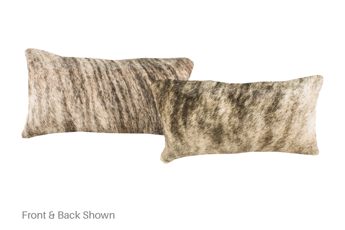 Light Brindle Cowhide Pillow #A52096