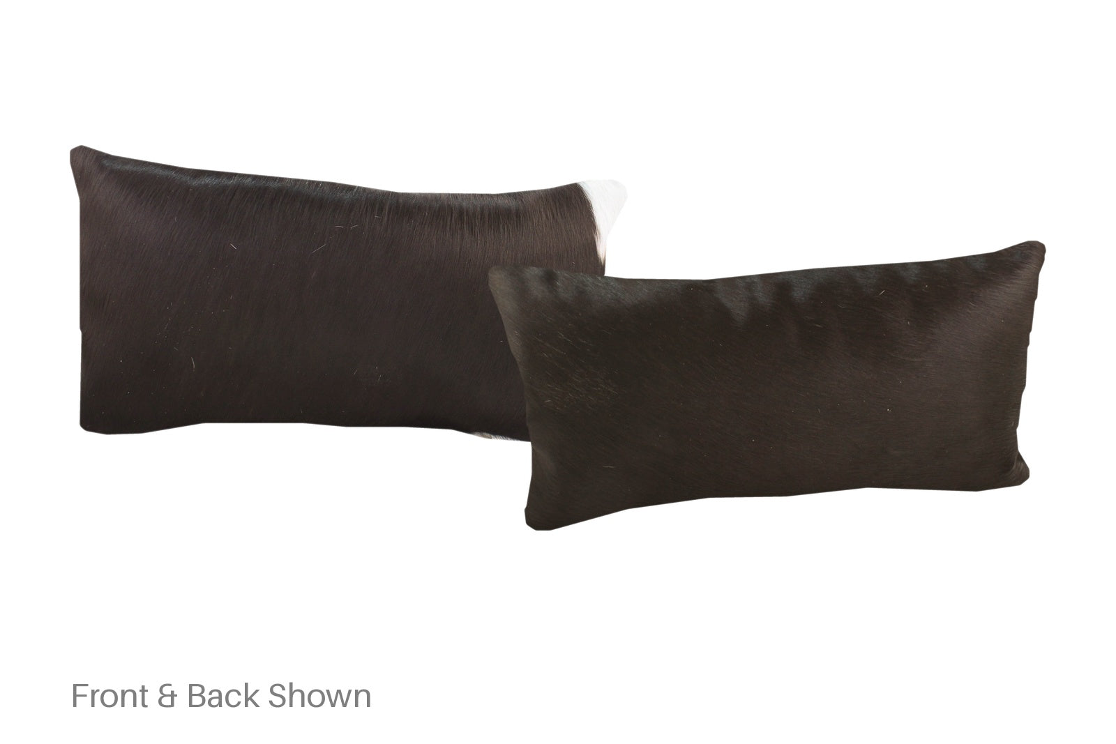 Solid Black Cowhide Pillow #A52145
