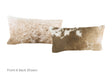 Salt and Pepper Brown Cowhide Pillow 12x22 #A52149 by Hudson Hides