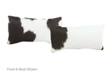 Black and White Cowhide Pillow 12x22 #A52171 by Hudson Hides