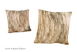 Light Brindle Cowhide Pillow 16x16 #A52178 by Hudson Hides