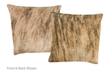 Light Brindle Cowhide Pillow 16x16 #A52179 by Hudson Hides