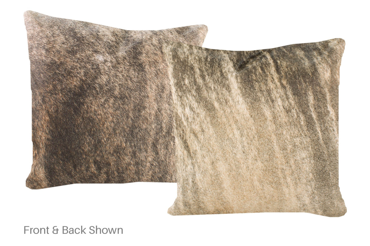 Light Brindle Cowhide Pillow #A52185