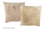 Champagne Cowhide Pillow 16x16 #A52195 by Hudson Hides