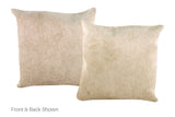 Champagne Cowhide Pillow 16x16 #A52198 by Hudson Hides