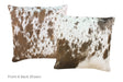 Salt and Pepper Brown Cowhide Pillow 16x16 #A52211 by Hudson Hides