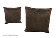 Chocolate Cowhide Pillow 16x16 #A52216 by Hudson Hides
