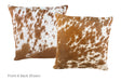 Salt and Pepper Brown Cowhide Pillow 16x16 #A52218 by Hudson Hides