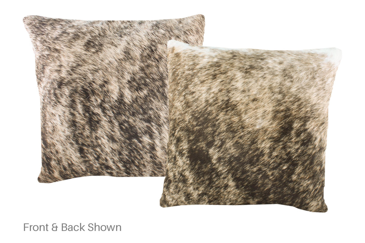 Light Brindle Cowhide Pillow #A52224