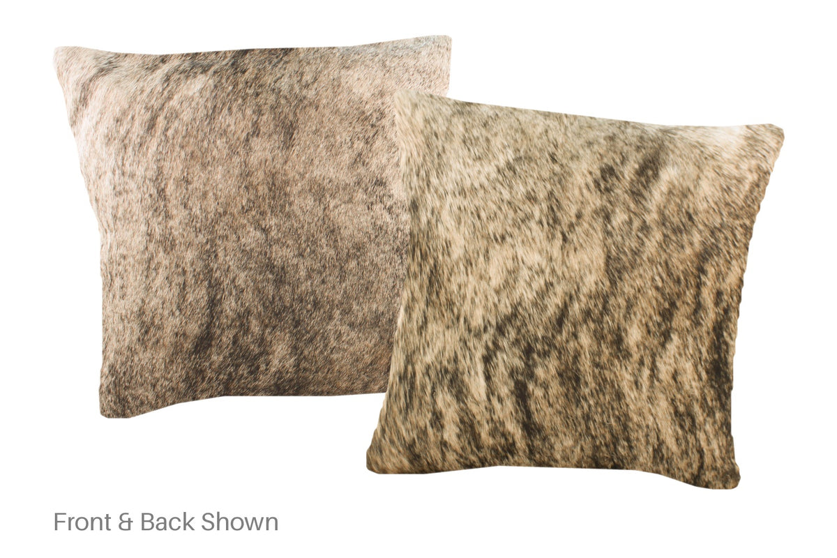 Light Brindle Cowhide Pillow #A52227