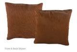 Solid Brown Cowhide Pillow 16x16 #A52245 by Hudson Hides