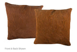 Solid Brown Cowhide Pillow 16x16 #A52246 by Hudson Hides