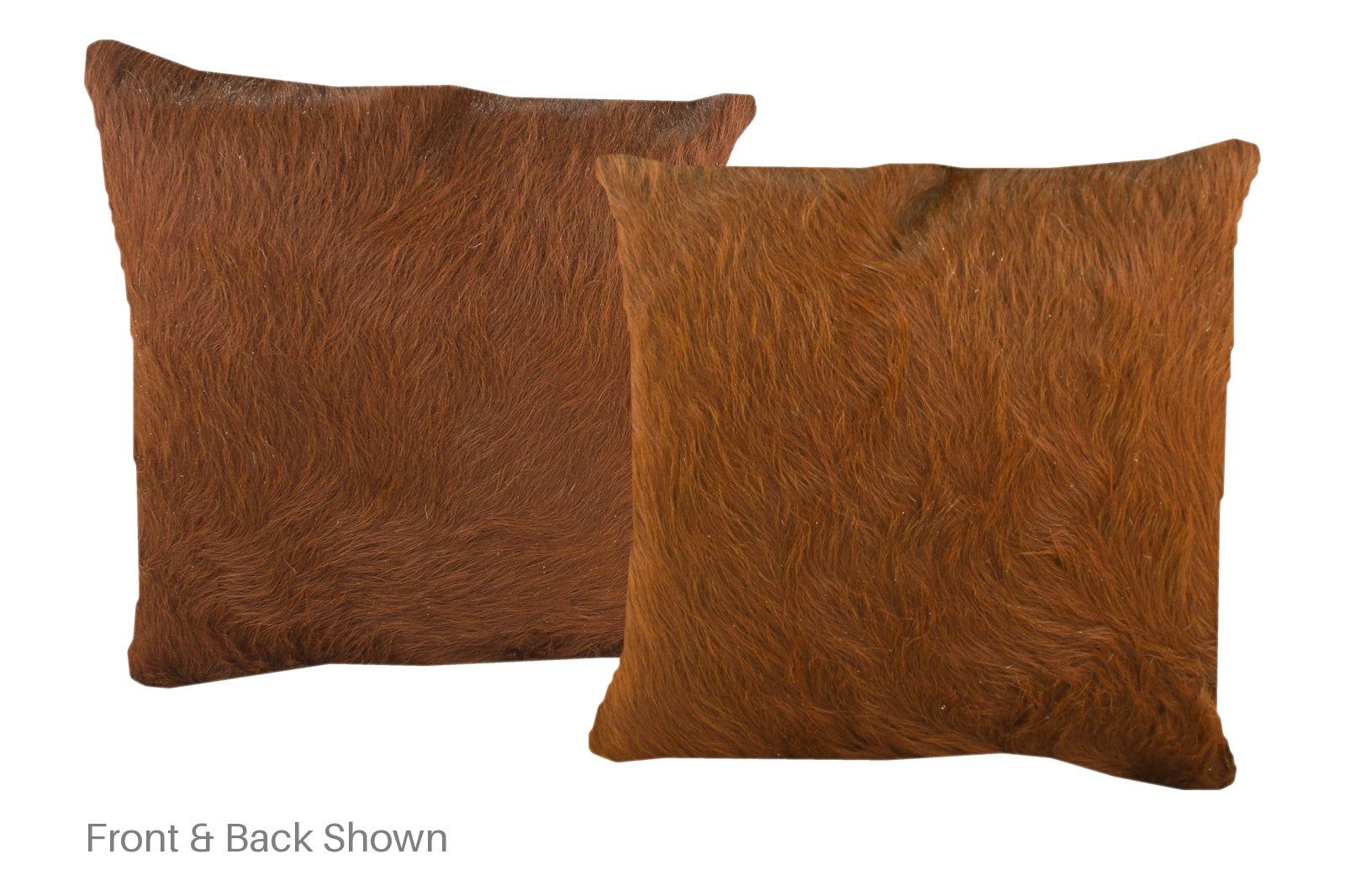Solid Brown Cowhide Pillow #A52246