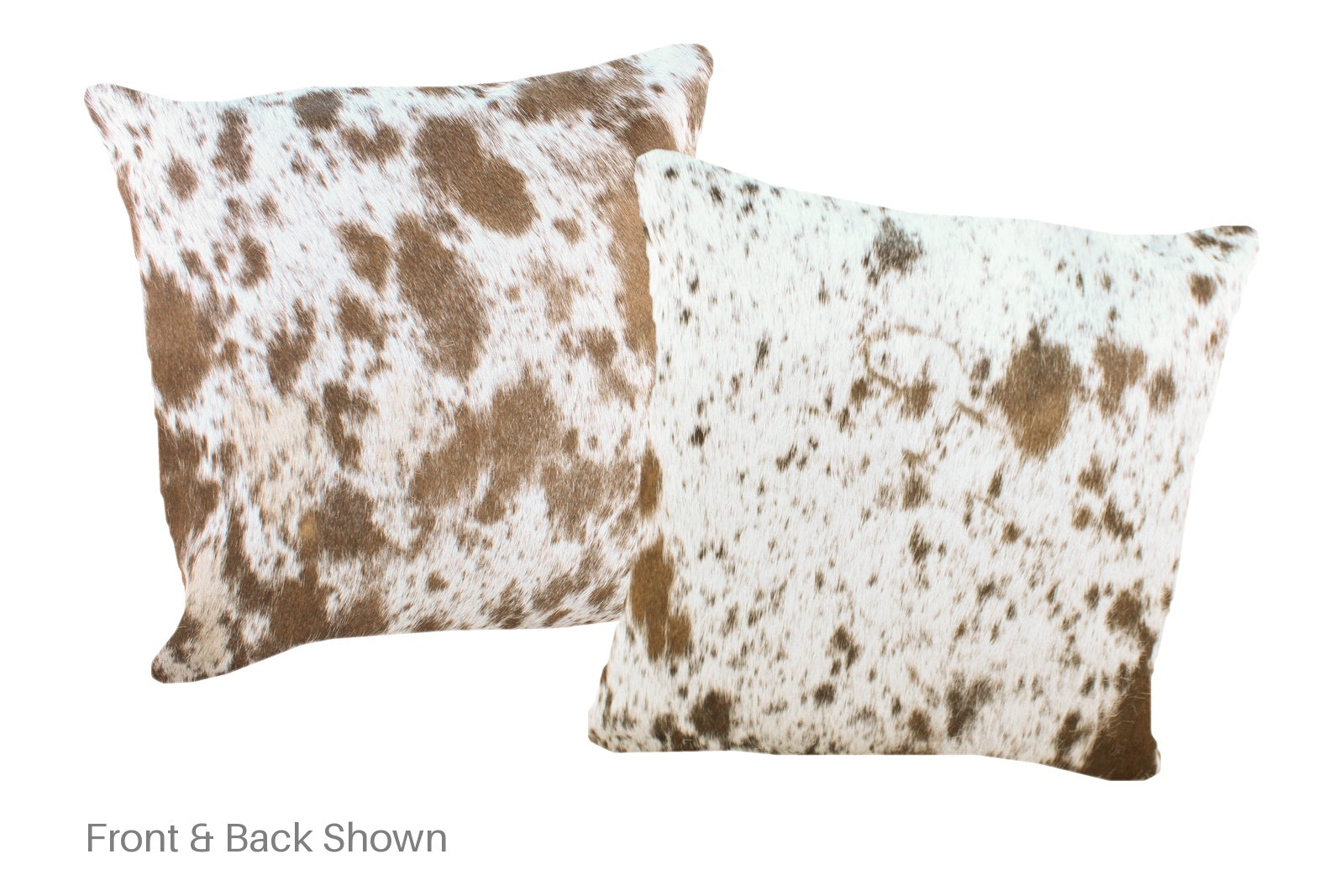 Salt and Pepper Brown Cowhide Pillow #A52250
