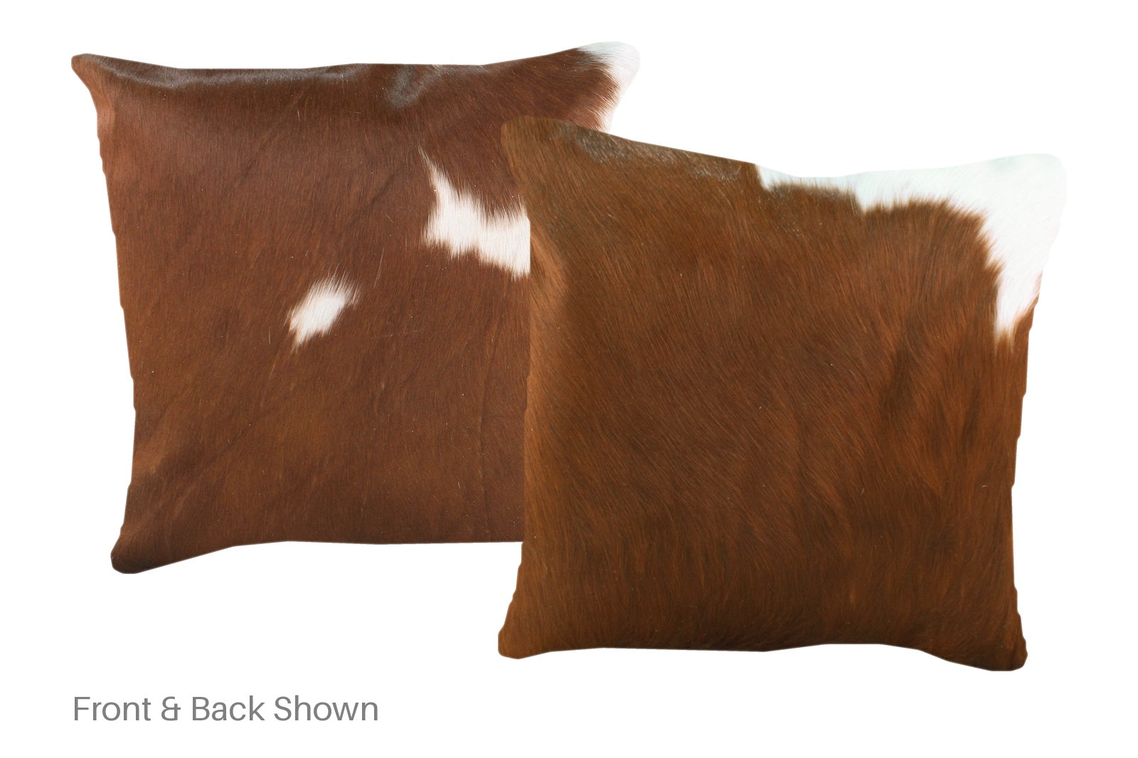 Brown and White Cowhide Pillow #A52254