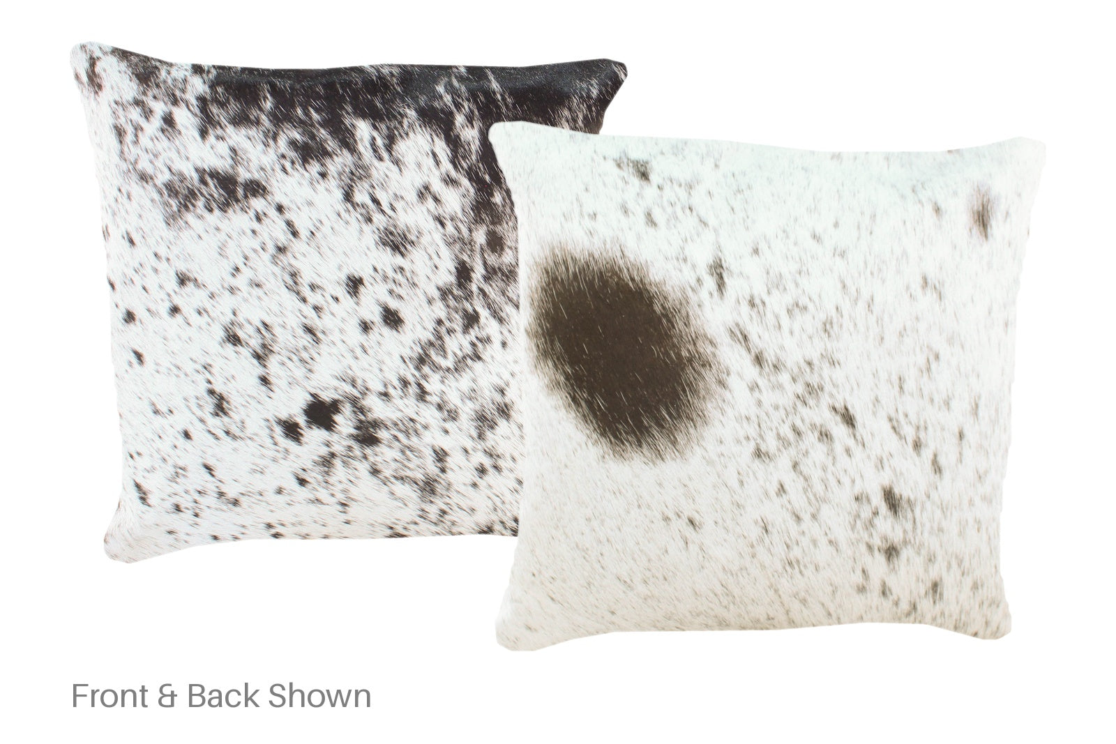 Salt and Pepper Black Cowhide Pillow #A52257