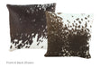 Salt and Pepper Black Cowhide Pillow 16x16 #A52268 by Hudson Hides