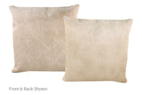 Champagne Cowhide Pillow 16x16 #A52270 by Hudson Hides