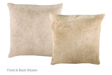 Champagne Cowhide Pillow 16x16 #A52281 by Hudson Hides
