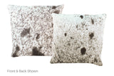 Salt and Pepper Black Cowhide Pillow 16x16 #A52286 by Hudson Hides