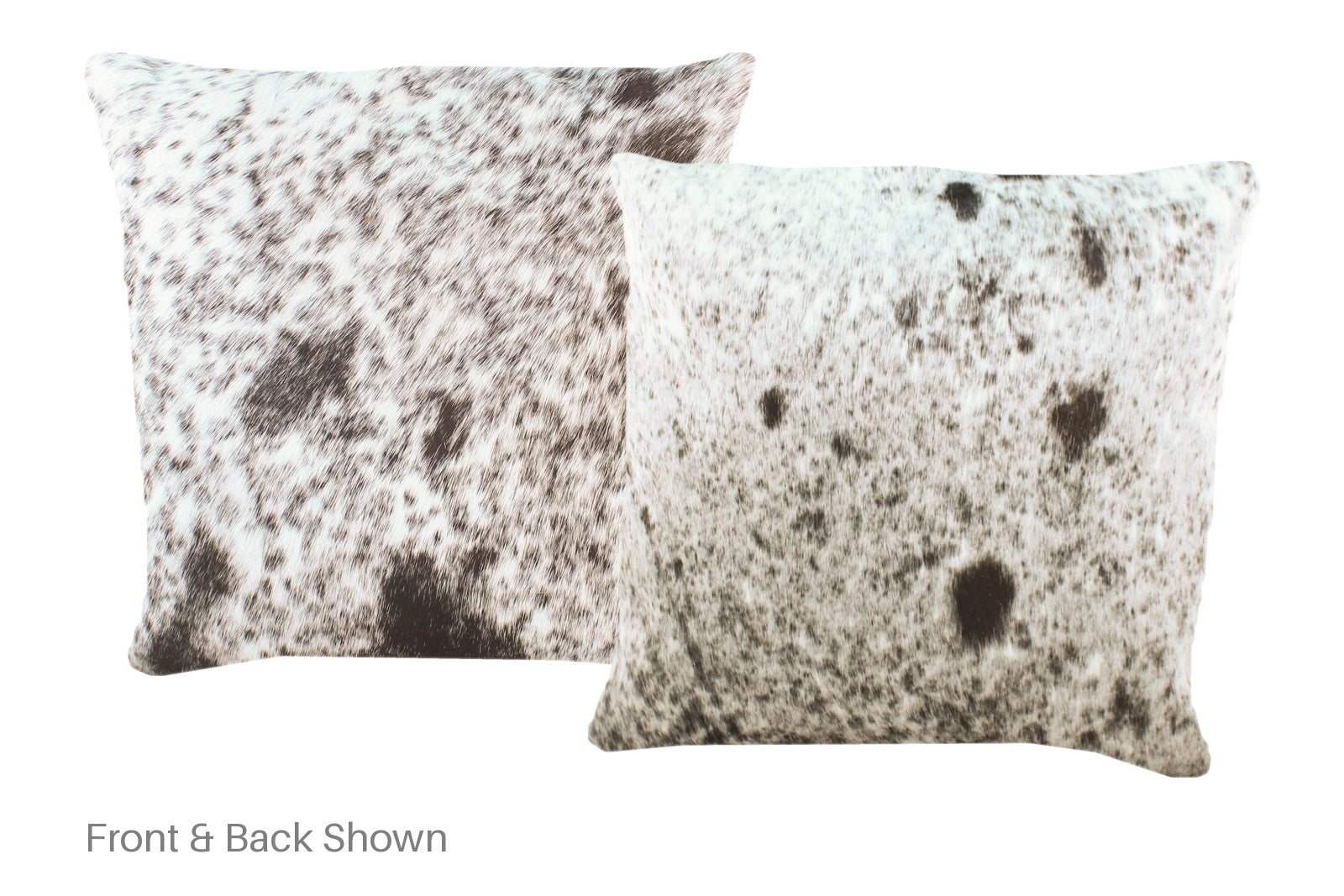 Salt and Pepper Black Cowhide Pillow #A52286