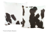 Black and White Cowhide Pillow 16x16 #A52292 by Hudson Hides