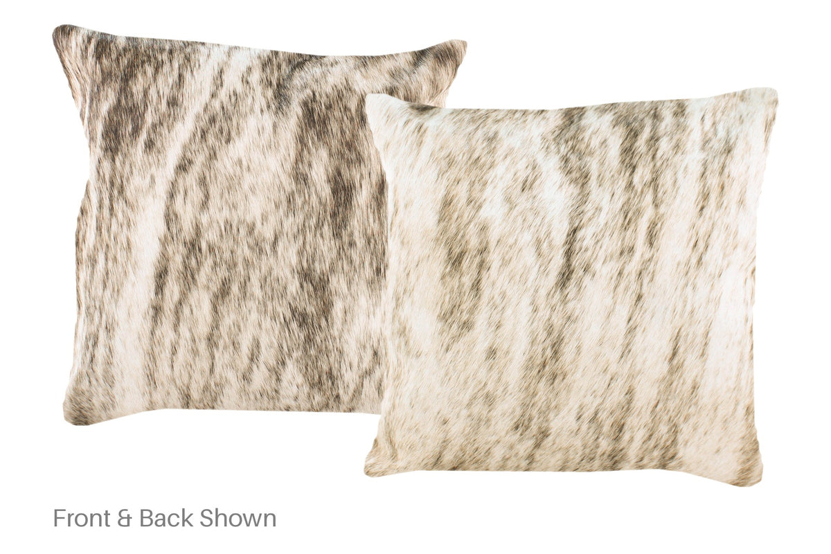 Light Brindle Cowhide Pillow #A52299