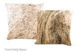 Light Brindle Cowhide Pillow 16x16 #A52320 by Hudson Hides