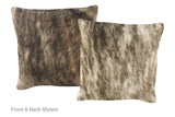 Light Brindle Cowhide Pillow 16x16 #A52331 by Hudson Hides