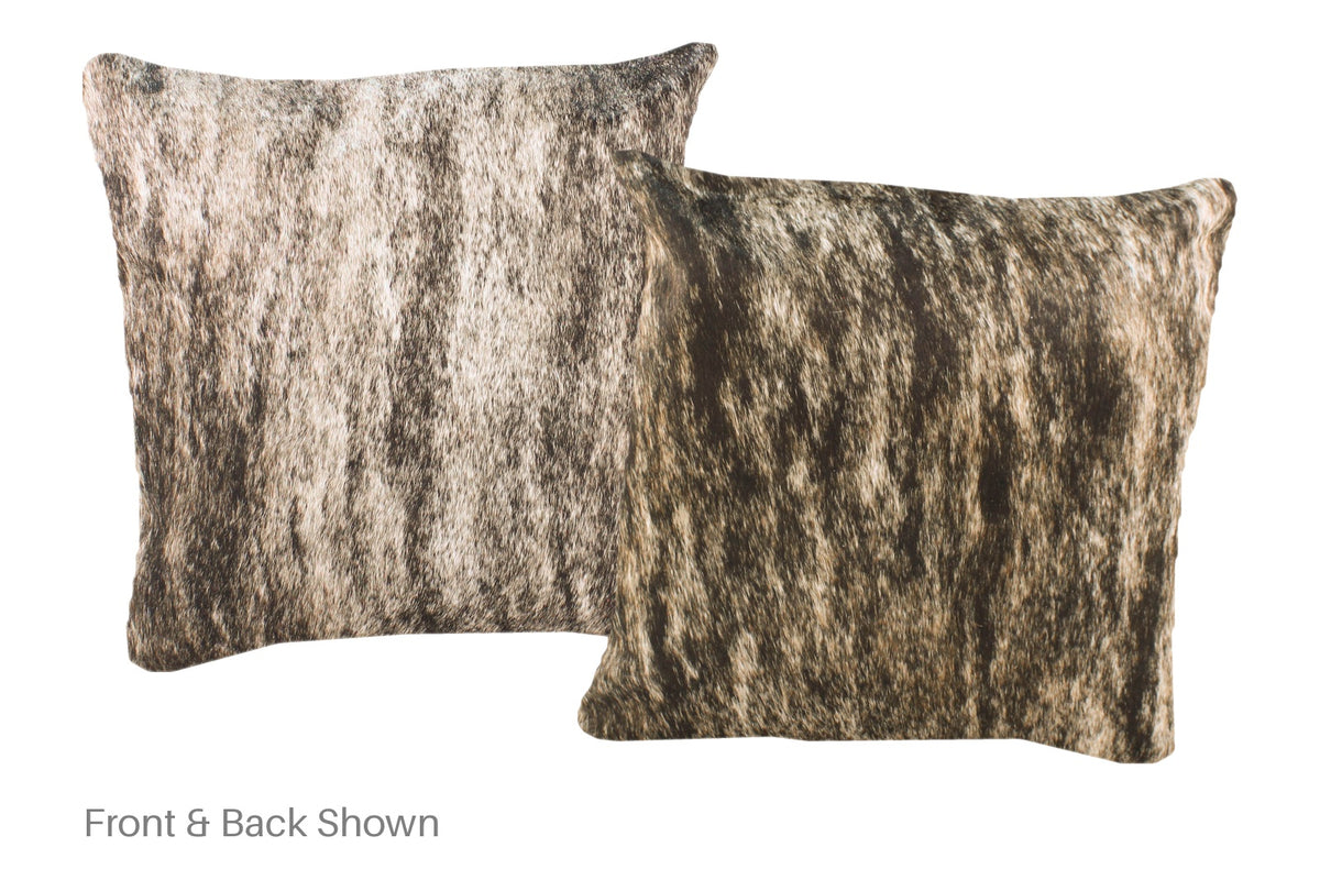 Light Brindle Cowhide Pillow #A52335