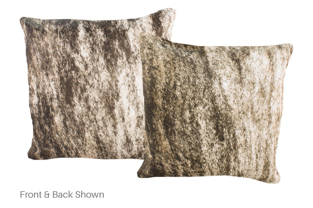 Light Brindle Cowhide Pillow #A52336