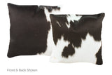 Black and White Cowhide Pillow 16x16 #A52371 by Hudson Hides