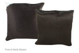 Solid Black Cowhide Pillow 16x16 #A52373 by Hudson Hides
