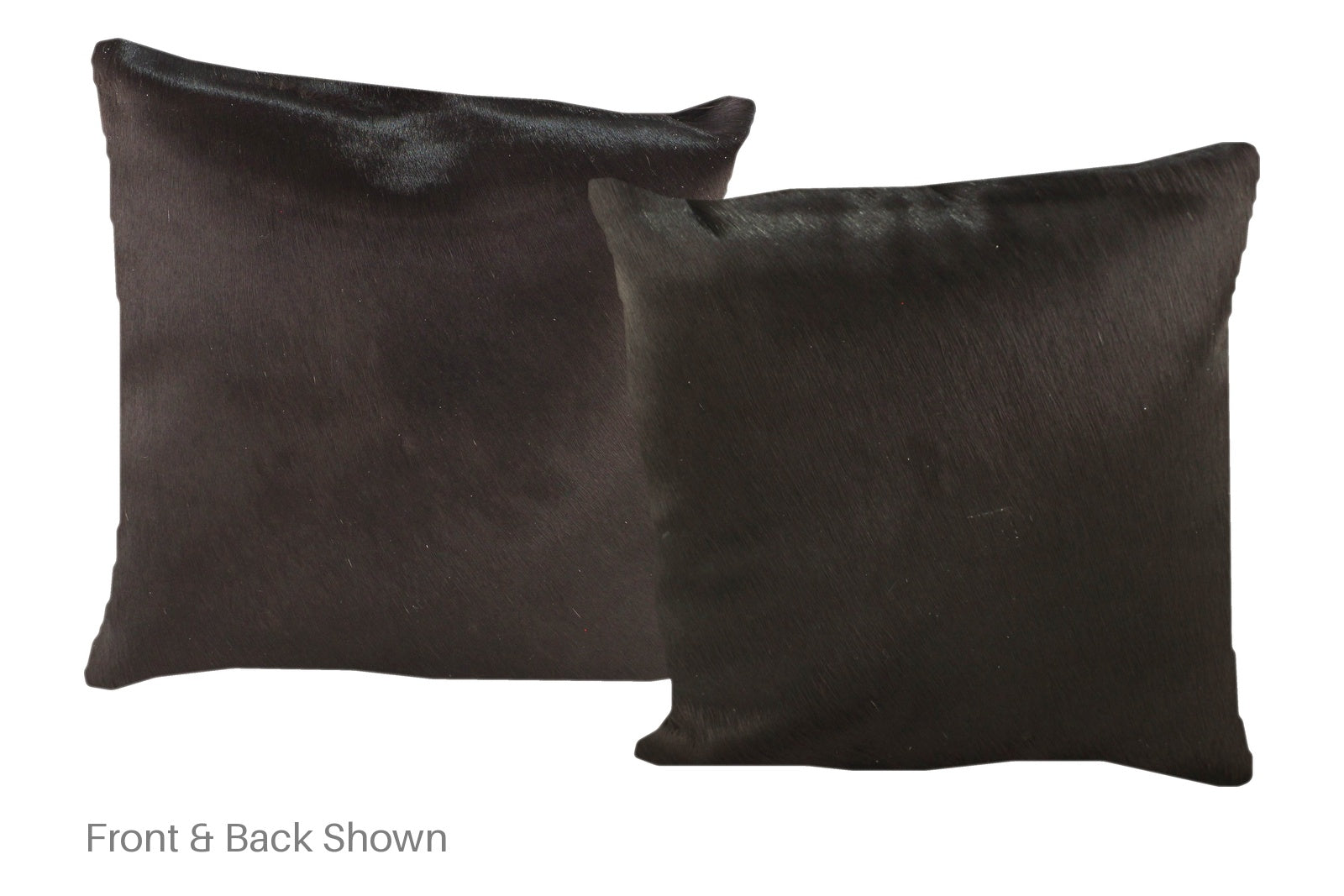 Solid Black Cowhide Pillow #A52375