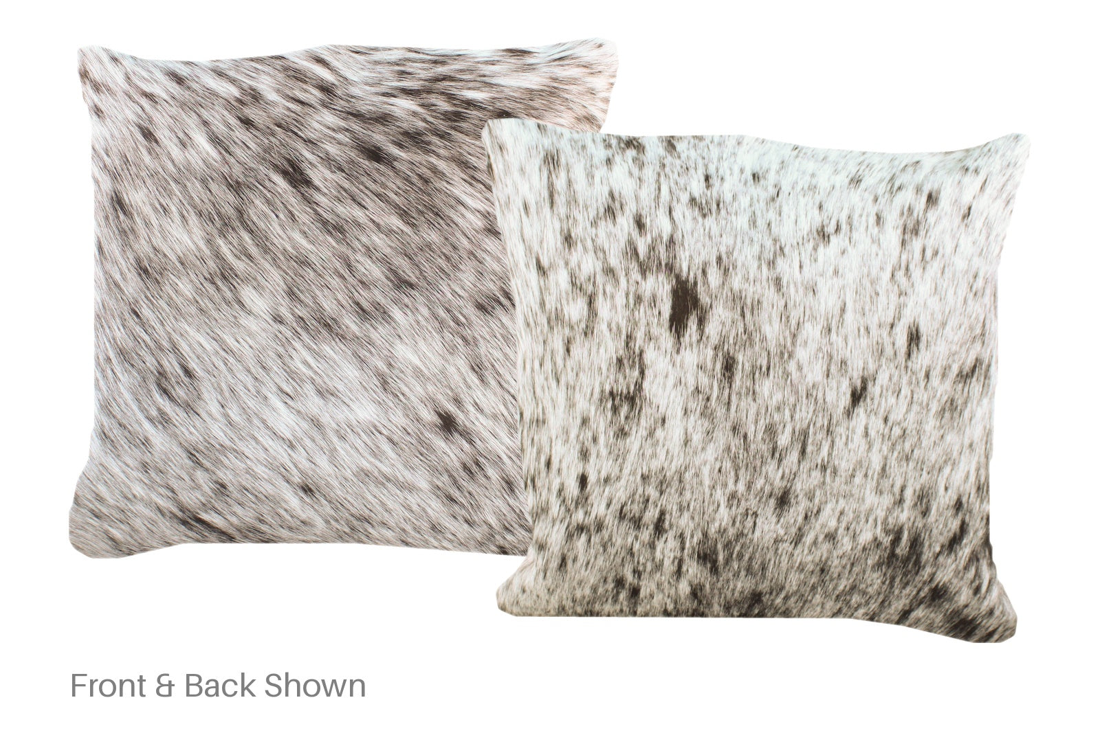 Salt and Pepper Black Cowhide Pillow #A52376