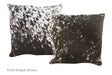 Salt and Pepper Black Cowhide Pillow 16x16 #A52377 by Hudson Hides